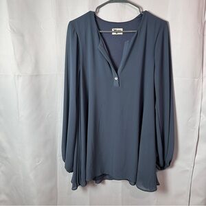 Show Me Your MuMu Women’s Blue Jamie Tunic Mini Dress - Size Small